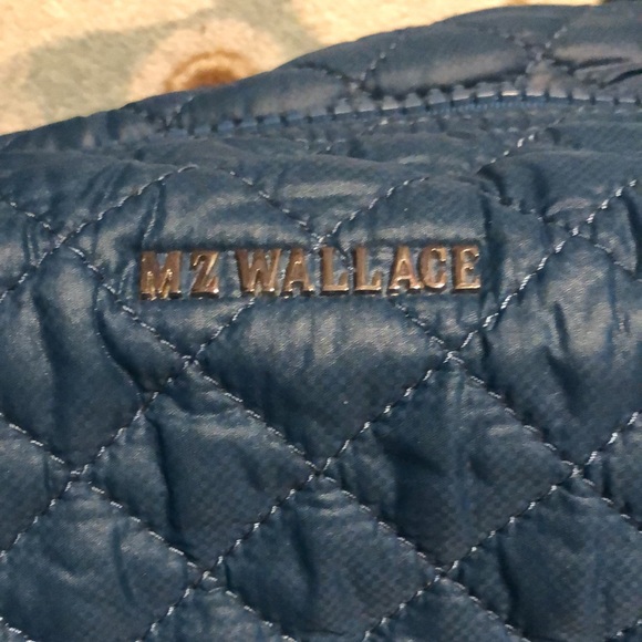 MZ Wallace Quilted Purse Bag Blue - Picture 3 of 10
